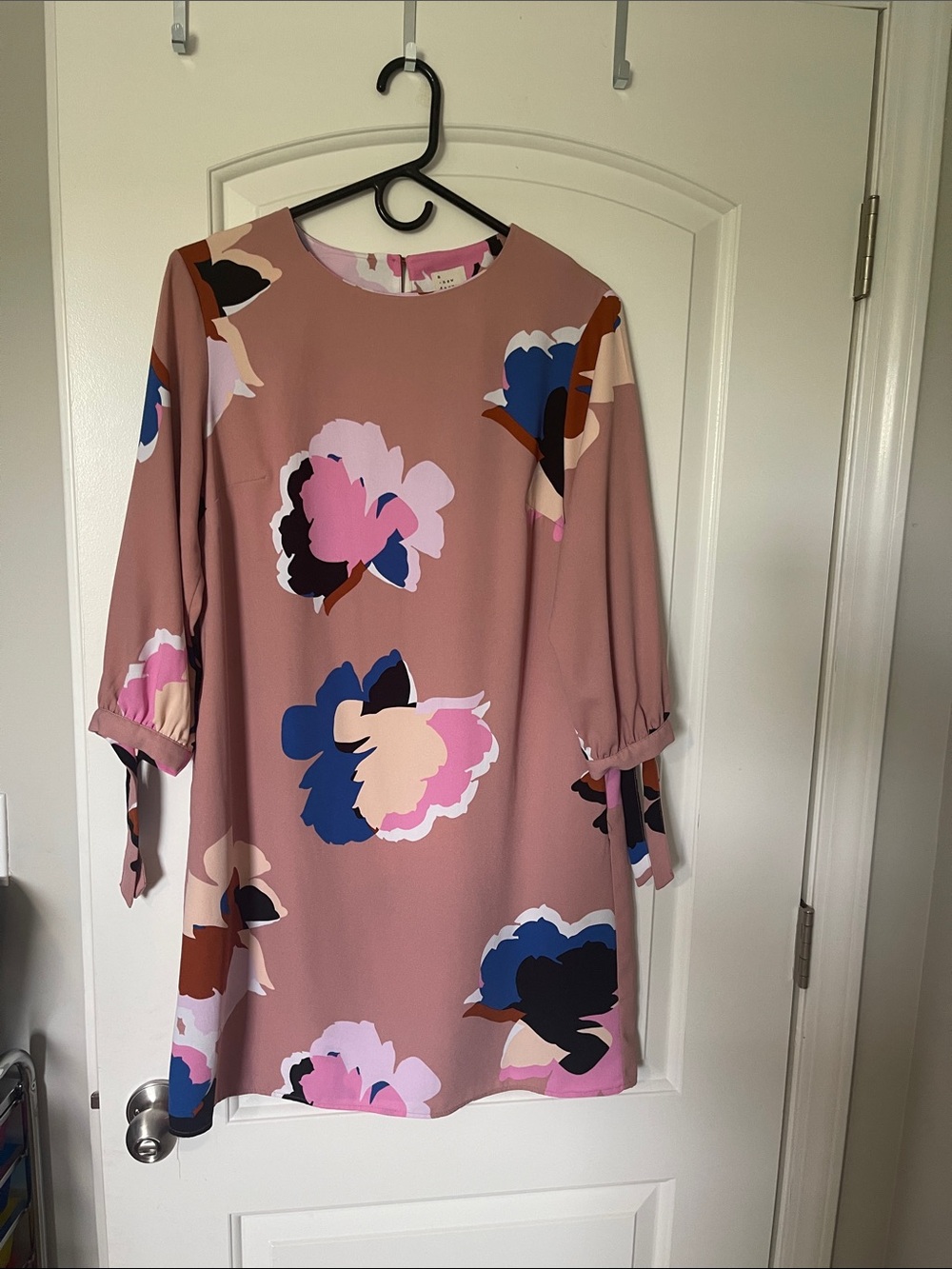 a new day Dusty Rose Floral Long-Sleeve Shift Dress